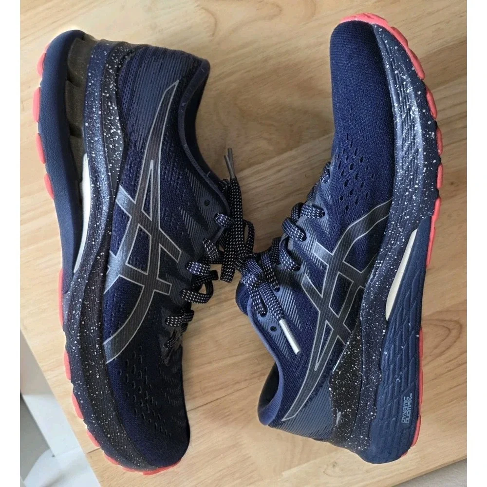 Asics Gel Kayano 28 Running Shoes Women 8.5 Navy Blue Sneakers 1012B275 Athletic